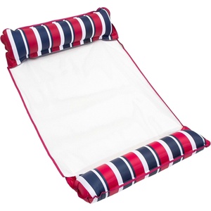 image:imageAqua Original 4in1 Monterey Hammock XL Pool Float amp Hammock  MultiPurpose Inflatable Pool Floats for Adults  Patented Thick NonStick PVC Material  NavyBurgundy Stripe