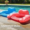 image:imageAqua Pool Float Chair with Backrest 2 Pack  Inflatable Reclining Seat for Adults with Armrests Comfortable Water Lounge for Pool or Lake Durable PVC 51 x 35 in
