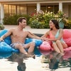 image:imageAqua Pool Float Chair with Backrest 2 Pack  Inflatable Reclining Seat for Adults with Armrests Comfortable Water Lounge for Pool or Lake Durable PVC 51 x 35 in